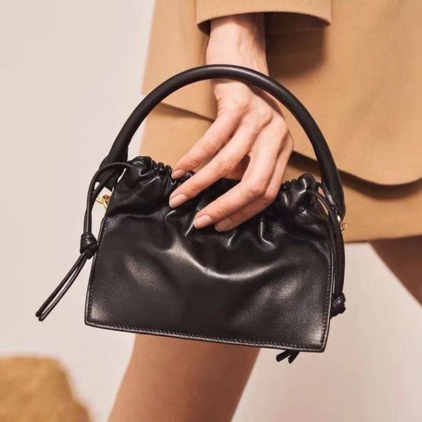 

2020 new spring women cute shoulder messenger bag ladies soft drawstring pu leather handbags fashion clutch bag
