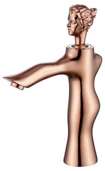 

new arrival single hole rose gold bathroom sink beauty faucet mixer vessel tap short unique luxury tap
