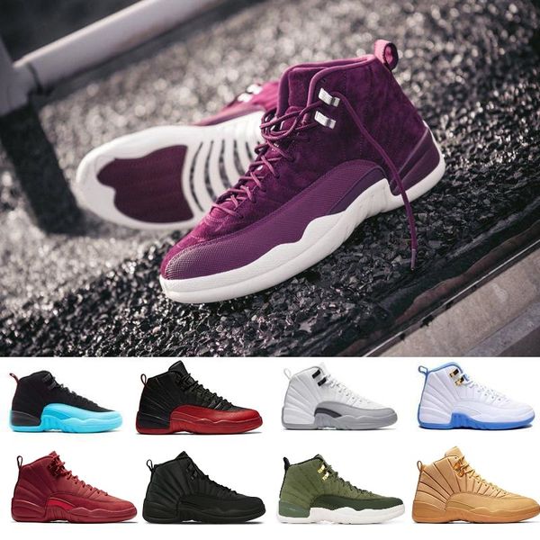 

12 12s vachetta tan nyc ovo white gym red dark grey basketball shoes men women d cherry taxi blue flu game wool j12 seankers