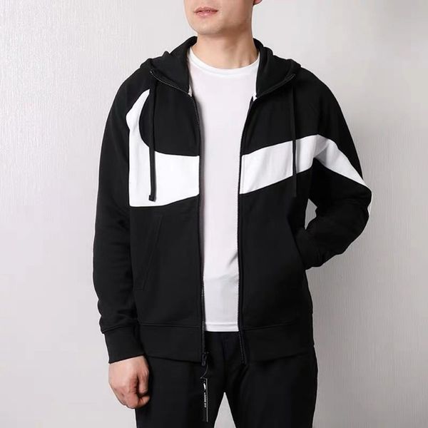 

nike nike модные осенние куртки с капюшоном мужские брендовые спортивные ветровки лоскутное пальто на молнии повседневная верхняя одежда акт, Black;brown