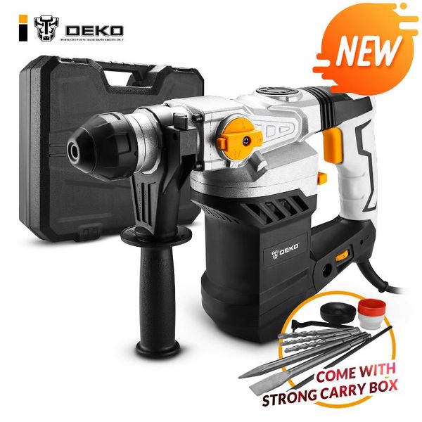 

deko dkrh32ld1 multifunctional impact rotary hammer 2000w 220v with bmc and accessories electric demolition hammer