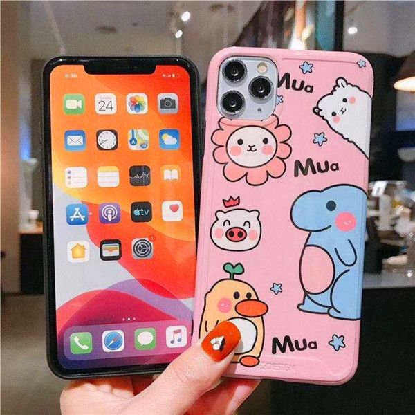 

cartoon puffer apple iphone 11 xr pro luxury phone case max 7 / 8pius