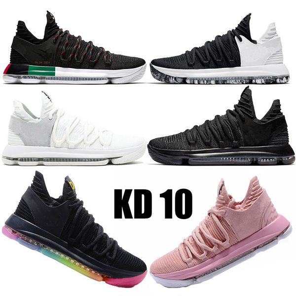 

kd 10 x elite mid kevin durant bhm zoom youth mens basketball shoes university beture designer sneakers multi color numbers blackout trainer