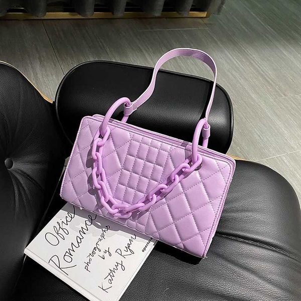 

women's bag 2020 popular new fashion diamond lattice shoulder bag wild ladies portable armpit women handbags