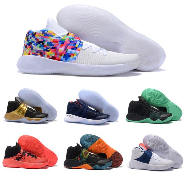 

uncle drew kyrie 2s 2 champion rainbow black green gold olympic blue bhm basketball shoes for 5 cartoon mens trainers sneakers size 40-46