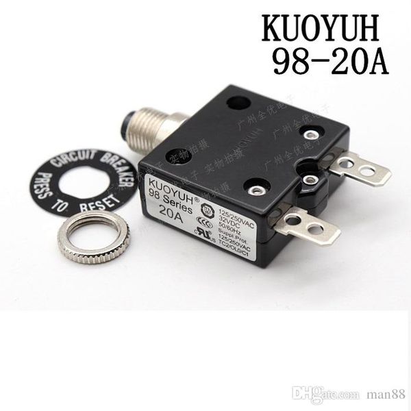 

taiwan kuoyuh 98 series-20a overcurrent protector overload switch
