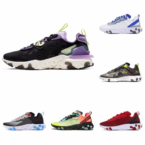 

new ashion react element running shoes fo men women light bone triple black royal solar team red mens trainers sports sneaker runner s#07105