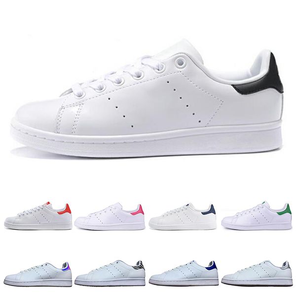 

women men stan shoes fashion smith sneakers casual shoes triple white black green red leather breathable flats size 36-45