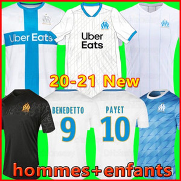 

20 21 olympique de marseille soccer jersey om jerseys 2020 2021 maillot de foot payet thauvin maillots de football shirt 120th anniversary, Black;yellow