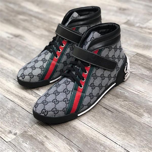 

Newst Designers High Top Black Red Leather Panther Embroidery Casual Shoes Party Shoes Fashion G Luxurious Sneakers for Mens Womens