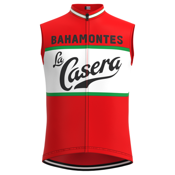 

1973 competition spain la casera team man retro cycling jersey sleeveless clothing triathlon bike jersey hombre, Black;red