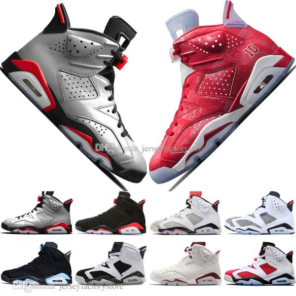 

2019 infrared bred 6 6s mens basketball shoes 3m reflective tinker flint sport blue black cat low chrome men sneaker designer trainer
