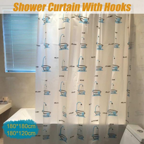 2019 Plastic Shower Curtains Cartoon Pattern Bathtub For Home