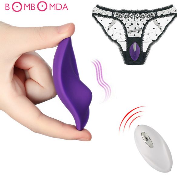 Vibratore indossabile per le donne che vibrano le uova del sesso Giocattoli per adulti Mutandine telecomandate Lay On Dildo Ricarica USB Y191015