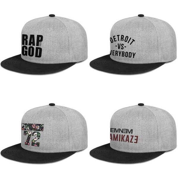 

eminem kamikaze logo for men and women flat edge baseball cap cool fitted original hats 1972 birthday year flower art rap god slim shady, Blue;gray