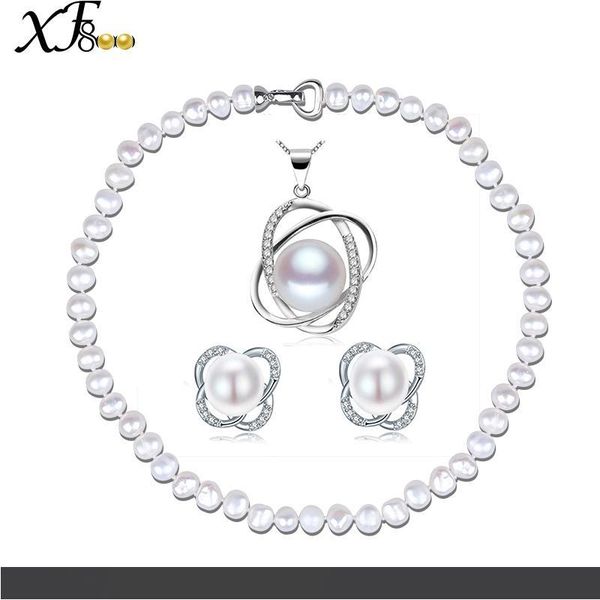 

xf800]жемчужные ювелирные наборы для женщин изысканные ювелирные изделия натуральный барокко пресноводный жемчуг ожерелье 5 шт свадьба t246, Black