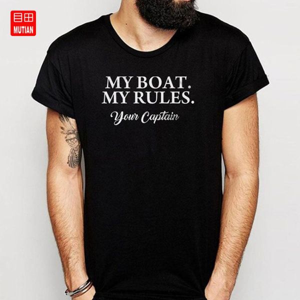 

my boat my rules your captain t shirt, White;black