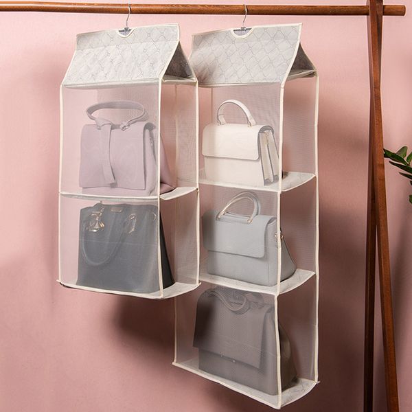 

hanging foldable storage bag purse handbag organizer container display door sundry pocket hanger storage closet hanger