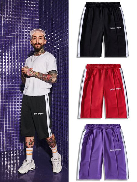 

19SS Palm Angels Shorts Kanye West Palm Angels Mens Top Quality Retro Striped Casual Sports Shorts Hip Hop Streetwear