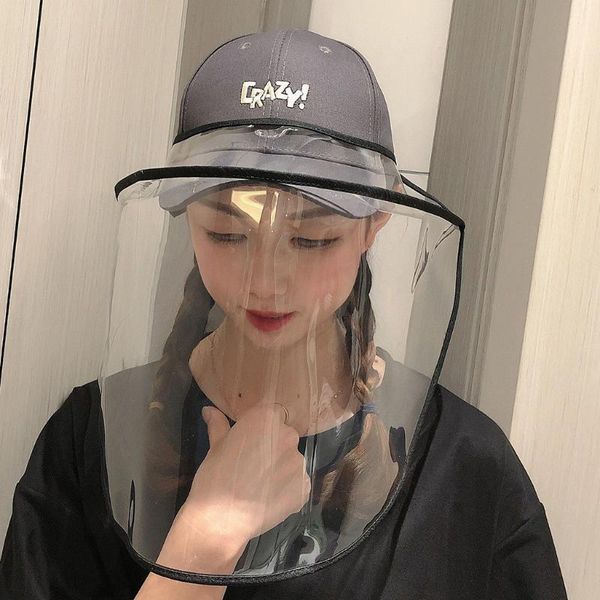 

women hat anti-spitting protective dustproof cover peaked cap adjustable removable anti-uv hat ultra low price in stock #t2g, Blue;gray