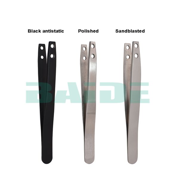 Ceramic Tips Tweezers Stainless Steel Handle Straight Aimed Tweezers For Coils