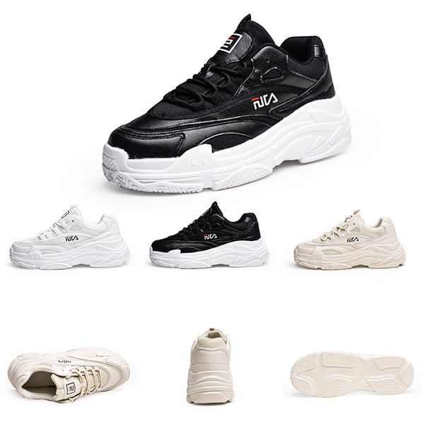 

2020 new women men casual shoes luxury black white leather platform designer trainers sneakers homemade brand made in china 39-44, White;red