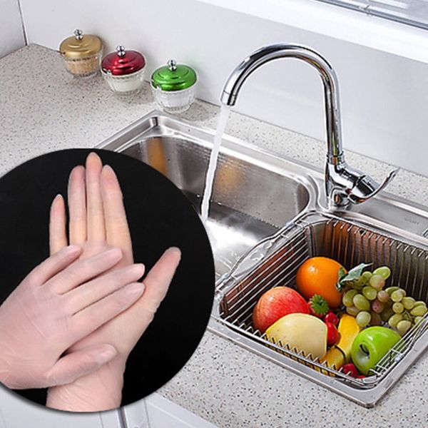 

одноразовые перчатки пвх прозрачные перчатки гладкое ощущение защитная среда 200шт