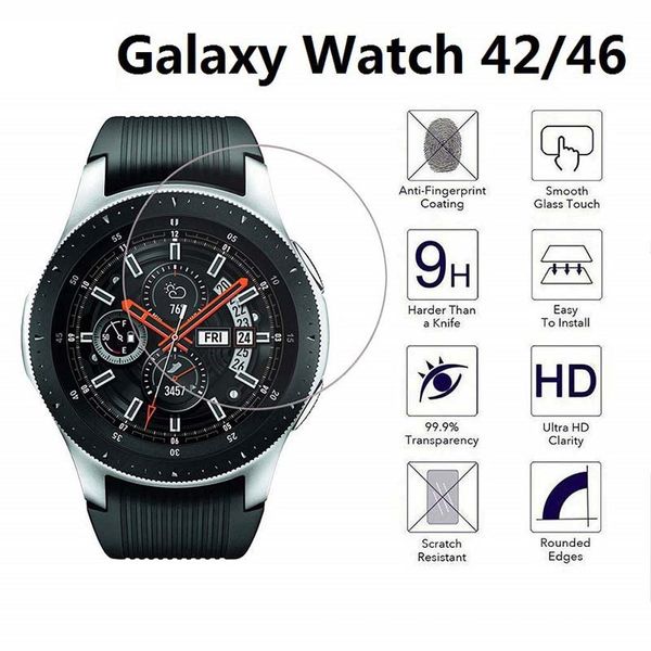 

9h explosion-proof tempered glass for samsung galaxy watch 46mm 42 mm screen protector film smart watch protective accessories