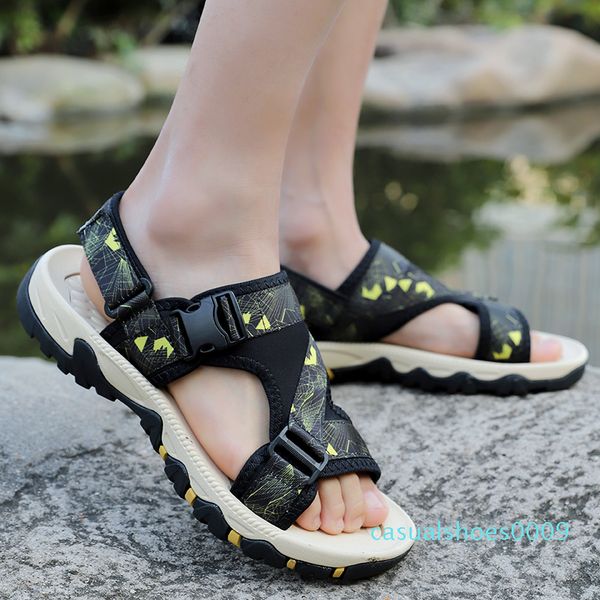 

fashion men gladiator sandals summer outdoor men water shoes comfortable breathable mens sandals outdoor non-slip beach 09c, Black