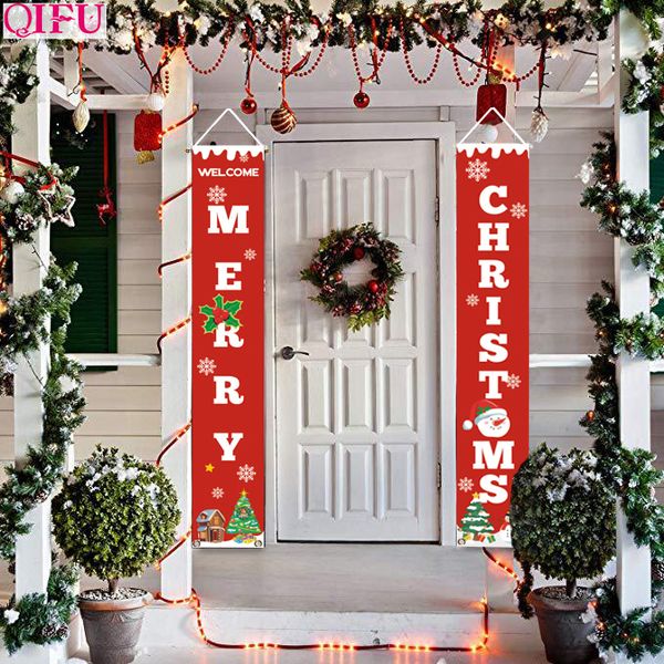 

qifu merry christmas banner outdoor christmas decoration for home hanging sign xmas pendants cristmas decor natal 2019