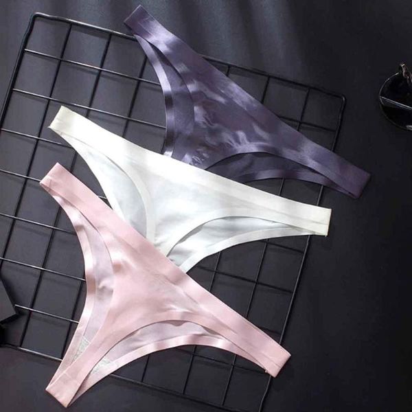 

women's panties women solid color low-waisted see through seamless elastic thong g-string briefs gifts, Black;pink