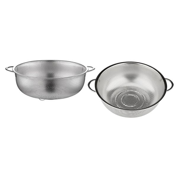 

2 pieces stainless steel fine mesh colander food sieve kitchen storage