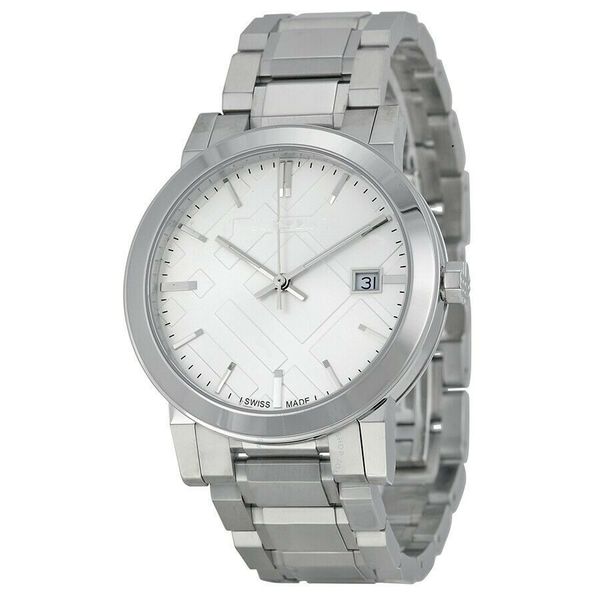 

sell b9000 38mm diameter dial stainless steel bracelet quartz fashion watch, Slivery;brown