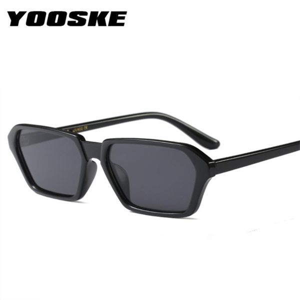 

yooske vintage square sunglasses women brand designer small frame rectangle sun glasses 90s retro unique eyewear uv400, White;black