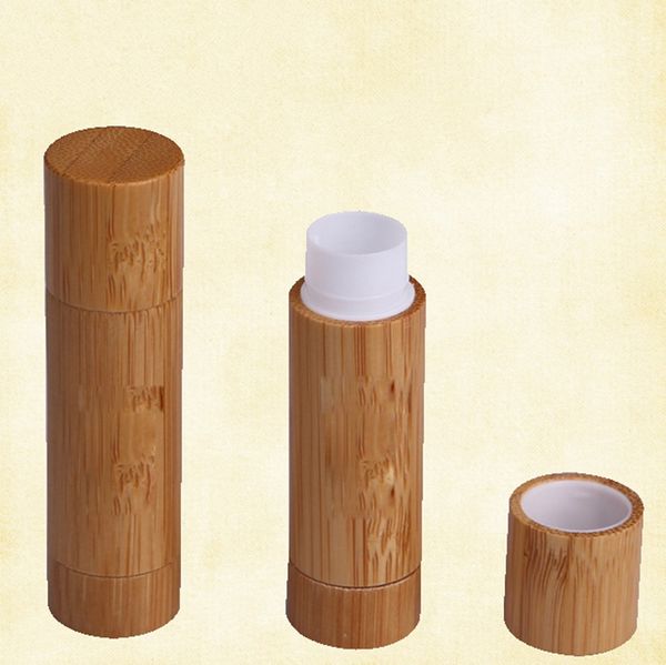 Contenitore vuoto per lucidalabbra Design in bambù Tubo per rossetto Balsamo per labbra Contenitori per imballaggi cosmetici Contenitori per la conservazione
