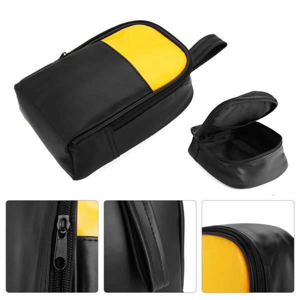 

universal portable pu leather handbags women men multi-function bag for fluke multimeter lap15b 17b 18b 115 116 storage bags