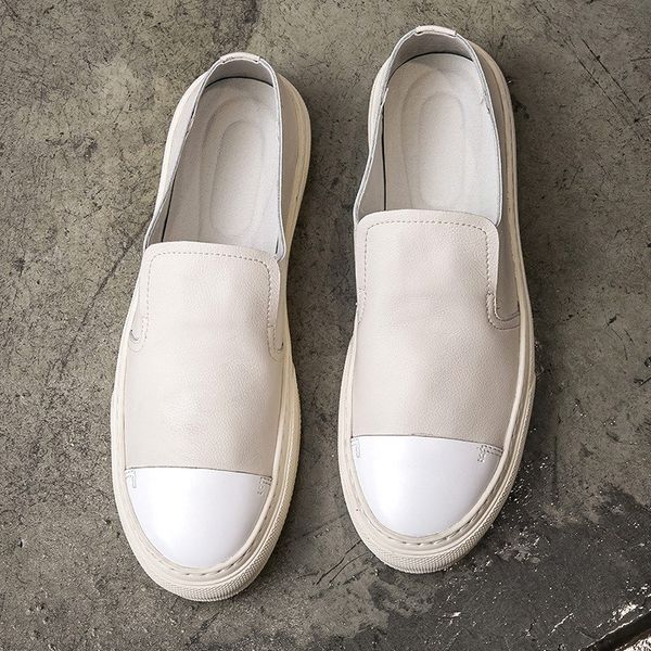 

errfc new arrival concise mens black loafer shoes british fashion round toe trending leisure shoes for man slip on zapatos 38-44