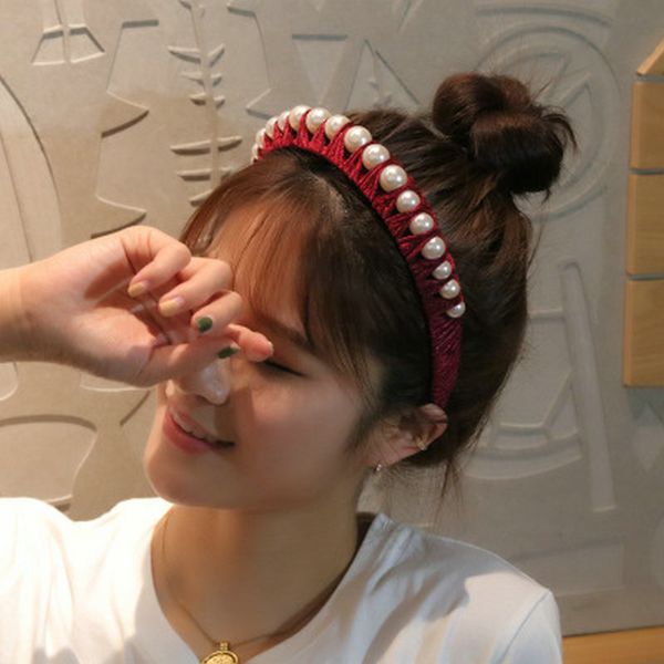 

personalized headband with pearl hair style for women 2019 with headbands alice band cerchietto aliceband wide hair bands comecase jegpn, Black;brown