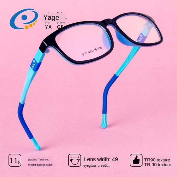 

jagger z973 children's tr90 frame abc silicone glasses comfortable silicone glasses frame hyperopia myopia astigmatism, Silver