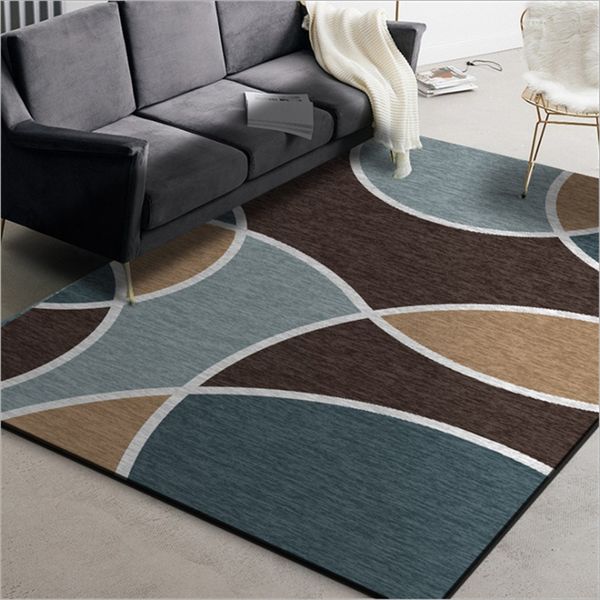 

aovoll carpets for living room simple geometric line pattern dark blue carpet nordic decoration home carpet bedroom rug