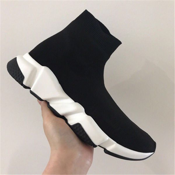 

new fashion shoes mens womens breathable casual shoes coach high socks speed training sports shoes boots, Black