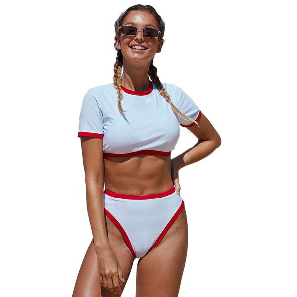 

ins велоокѬаенного кђпалник женкий two-piece set seaside од sexy вока али Ѭеђго, White;black