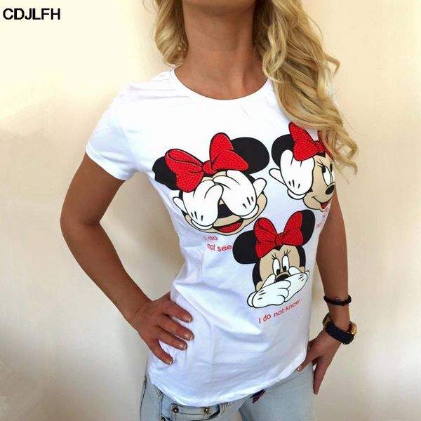 

корейской мода одежда мультфильм printed harajuku kawaii мундир белой блузка с коротким рукавом женщины 100% хлопок женщина топы и блузки, White