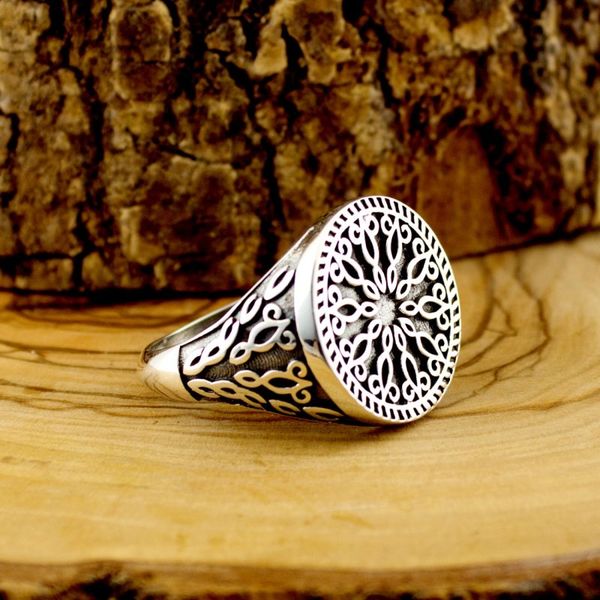 

925 sterling silver ring for men, Golden;silver