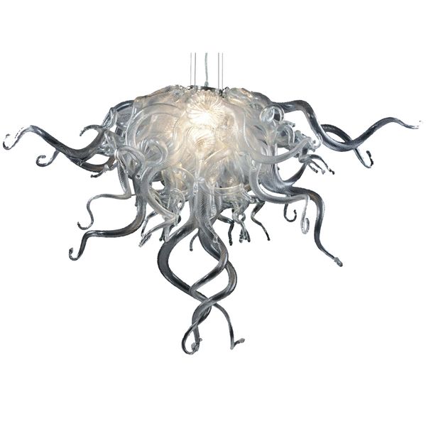 

modern chandelier led light source blown glass chandelier lighting 32" wide gold or clear color ceiling light for bedroom home decoration-l