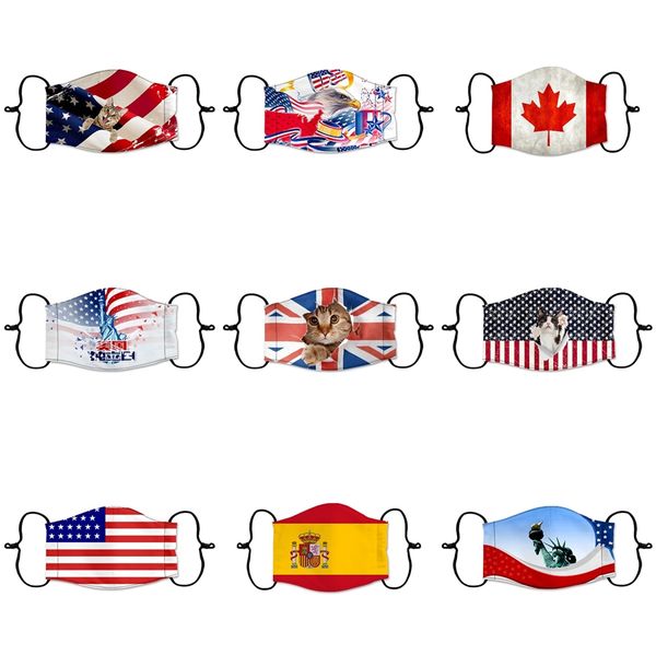 

2020 in stock fast ship and face masks with breathing valve 3-layer fashion designer mask dustproof earloop masks #11