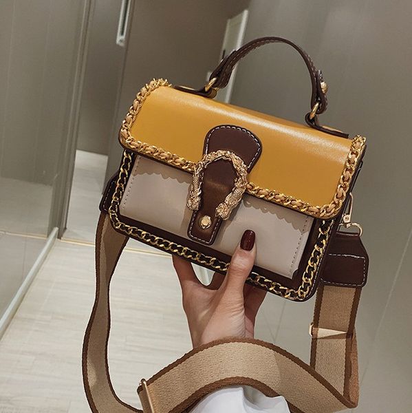 

shoulder messenger bag women fashion rivet ladies pu leather flap bag female handbag chain cross body bags