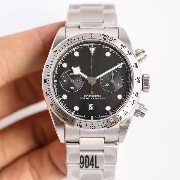 

tw external dimension 41mm waterproof 7750 automatic mechanical movement orologio di lusso montre de luxe watch reloj de lujo, Slivery;brown
