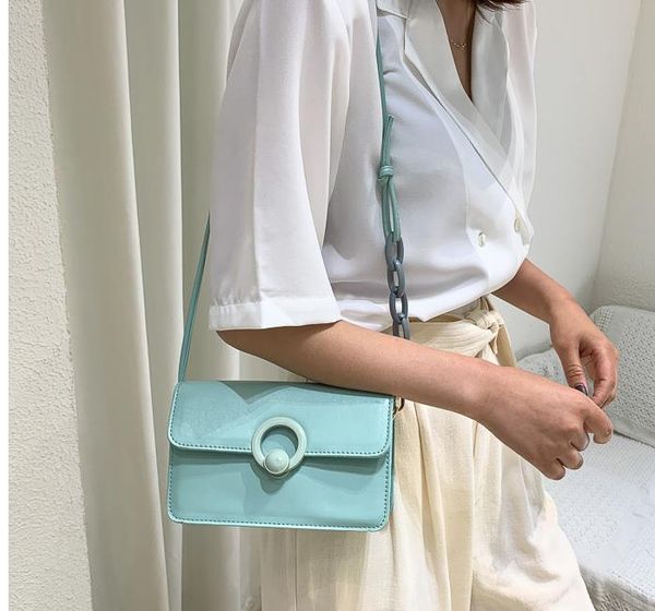 

Ready To Ship Small Fresh Bag Female 2020 New Wave Simple Simple Wild Foreign One-shoulder Messenger Small Square Bag