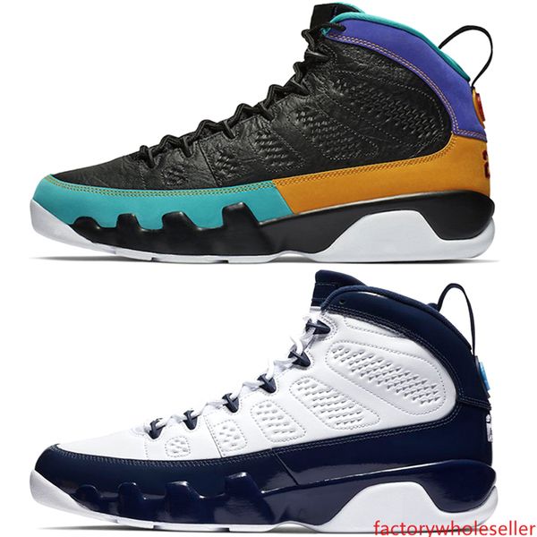 

men 9 basketball shoes 9s unc navy blue dream it do it bred la oreo tour yellow mens trainer sports sneaker size 8-13